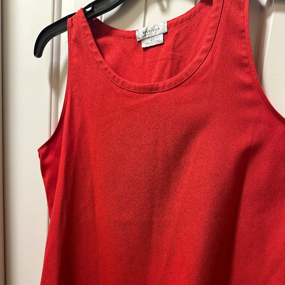 Van Heusen Sleeveless Red Blouse – Size S (Used)